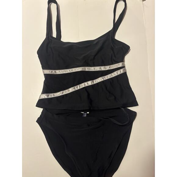 anne cole tankini slimming mesh stylish size 14 2 piece - Picture 1 of 8